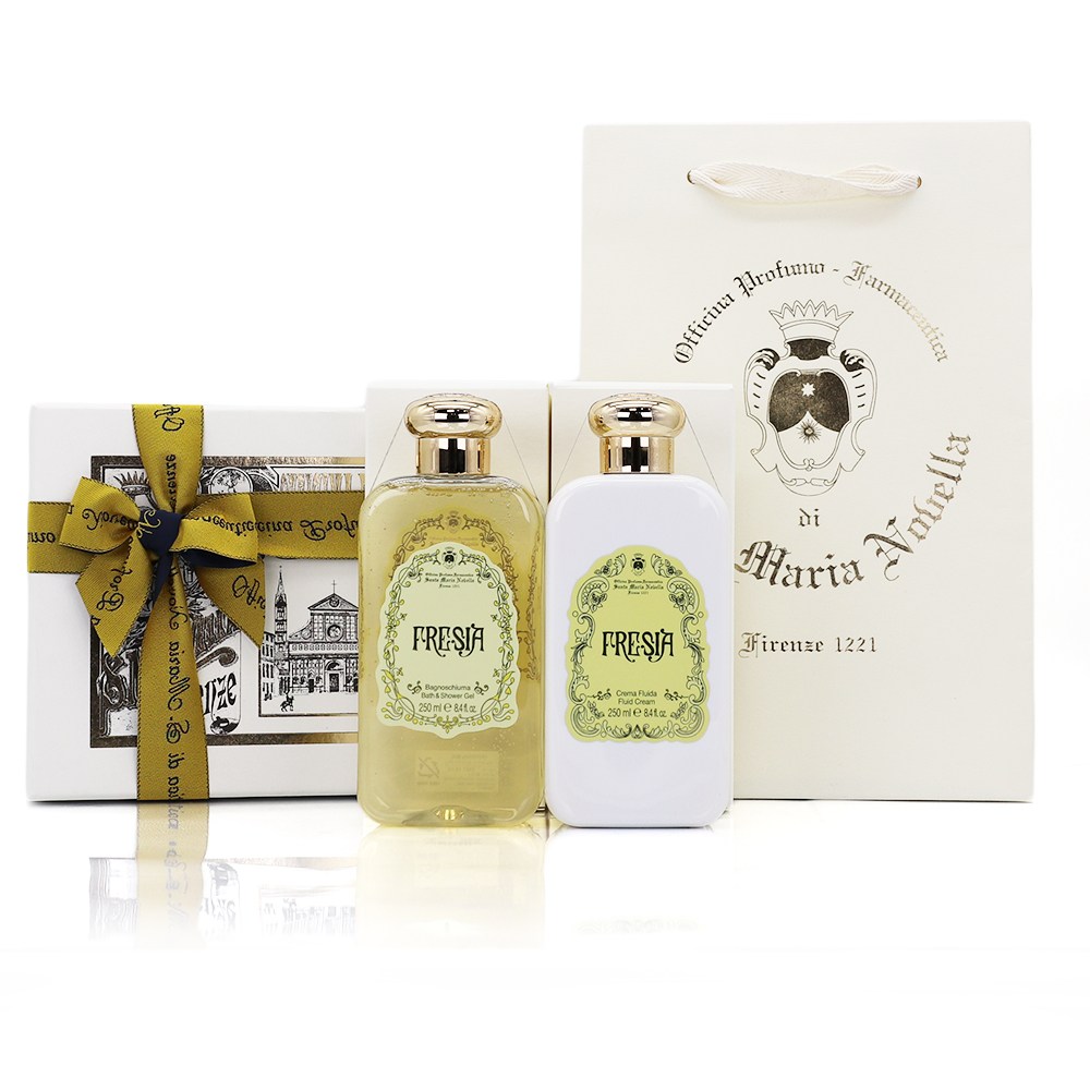 [정식 한글라벨 백화점제품] 산타마리아 노벨라 프리지아 바디2종 기프트세트, 쇼핑백 동봉, 1세트 134,000원