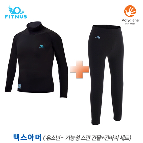 휘너스 맥스아머세트 블랙(기능성반목긴팔+9부팬츠) 53,500원