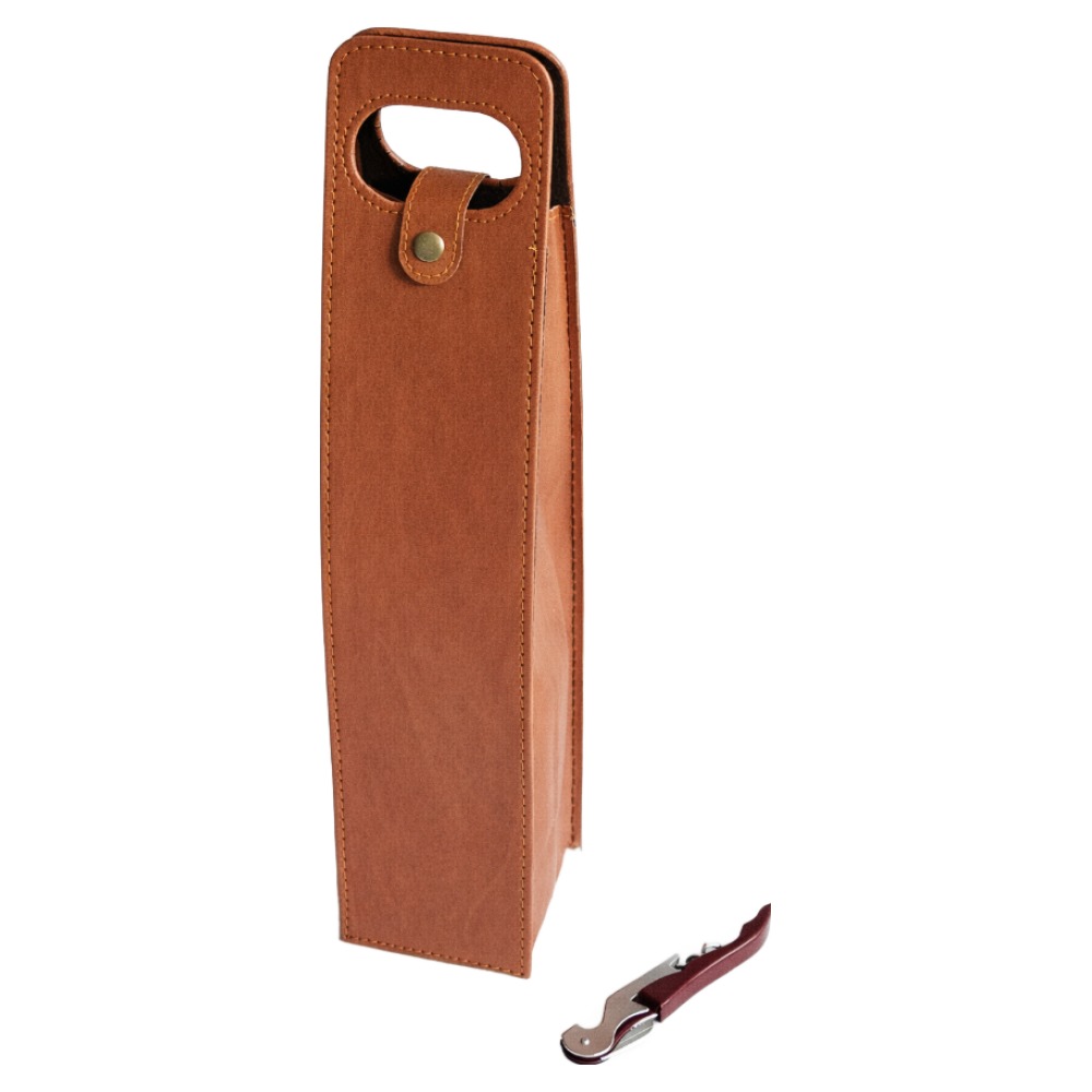 릴렉온 하이앤드 가죽 와인 쇼핑백, 1개, 브라운 12,000원