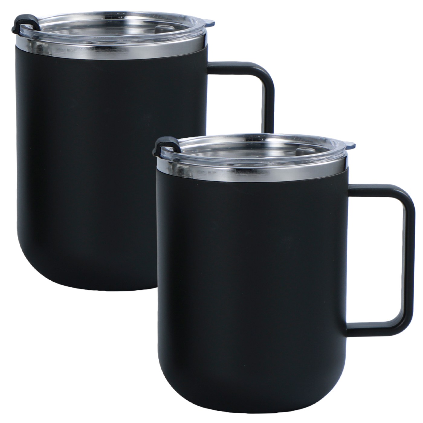 1+1 클래식 이중진공 304 스텐머그컵 세트, 블랙  2개, 500ml 24,800원