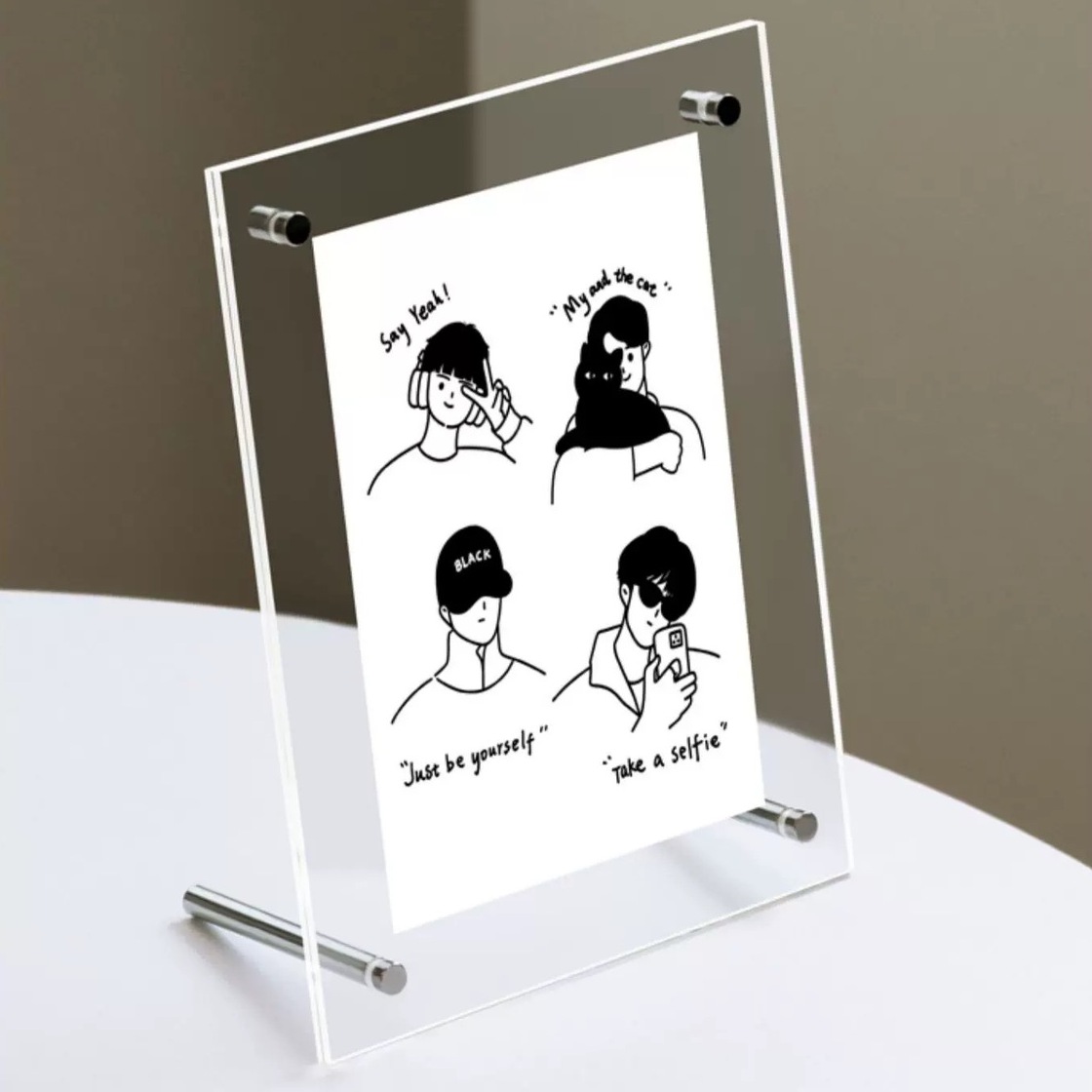 굿굿샵 투명 아크릴 스탠드 액자 프레임, 단일색상, 1개 6,490원