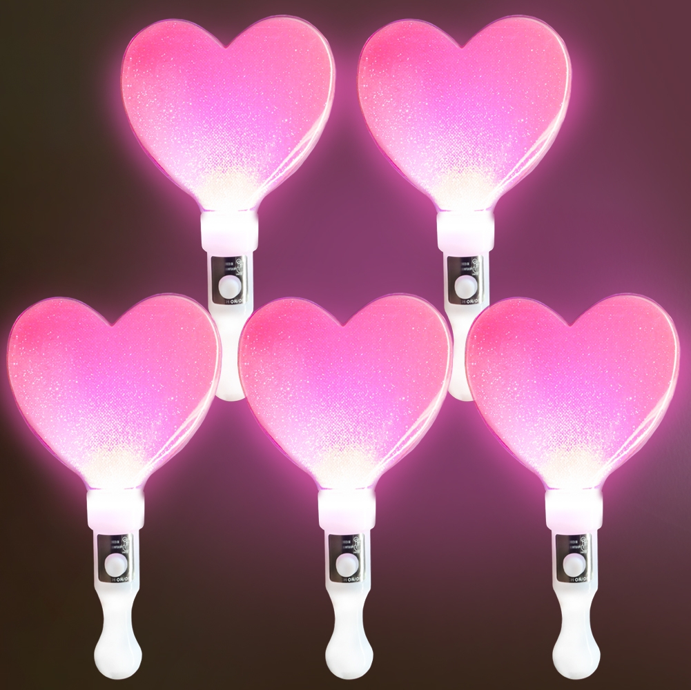 비에이비오 LED 큐티 응원 하트 야광봉, 핑크, 5개 7,400원