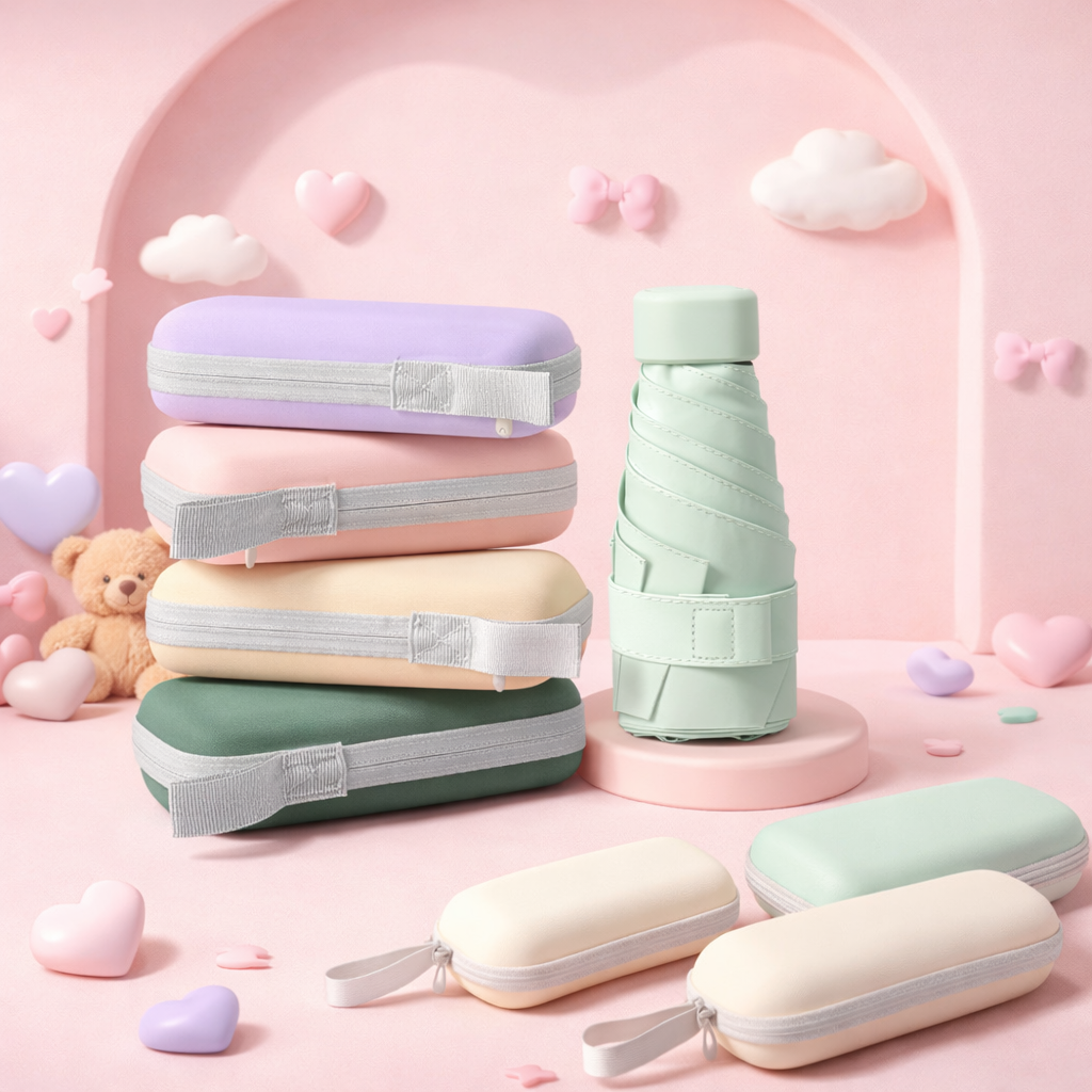 초경량 스퀘어 캡슐 우산 미니 3단 자동 UV차단 암막 우양산 휴대용 파우치 10,600원