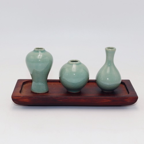 미니도자기 청자 3p세트 장식품 한국기념품선물 추천 한국적인 선물 외국인 기념품 9,000원