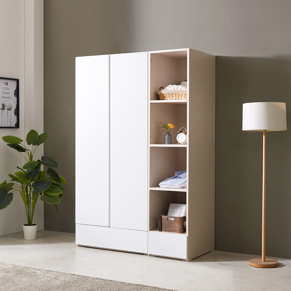 해해동동 하이로 1380~3670옷장세트모음 하단서랍장 화이트 거울선택, 화이트 365,000원