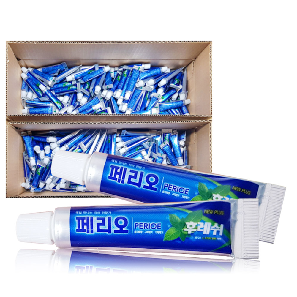 일회용 치약 페리오 치약 5g 100개 튜브형 여행용 미니치약 13,900원