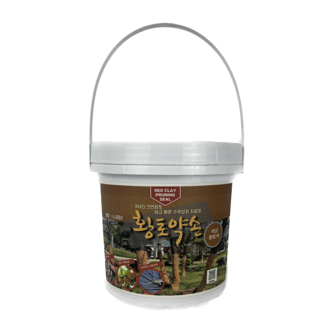 황토약손 퍼티(진회색) 1L 수목보호제 나무도포제 상처치료제 천연 황토 락발삼 톱신페스트 연고, 1개 36,300원