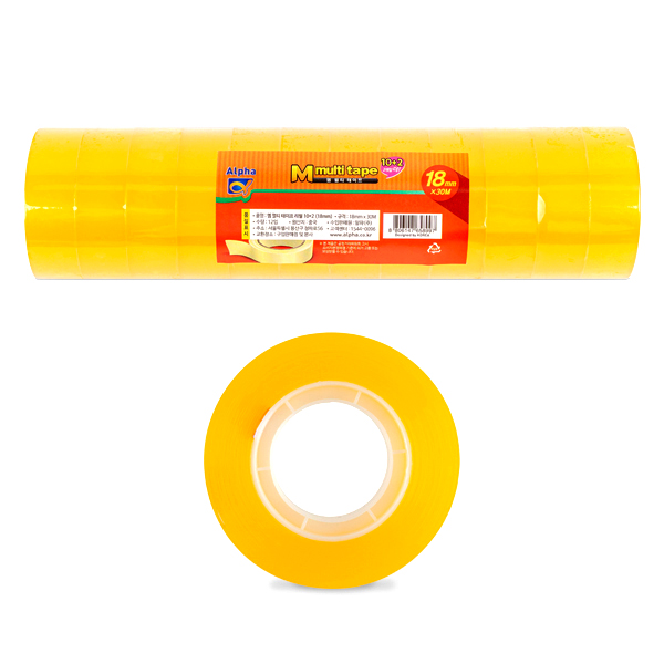 알파 M시리즈 다용도 opp테이프 리필 18mmx30M 10+2 6,120원