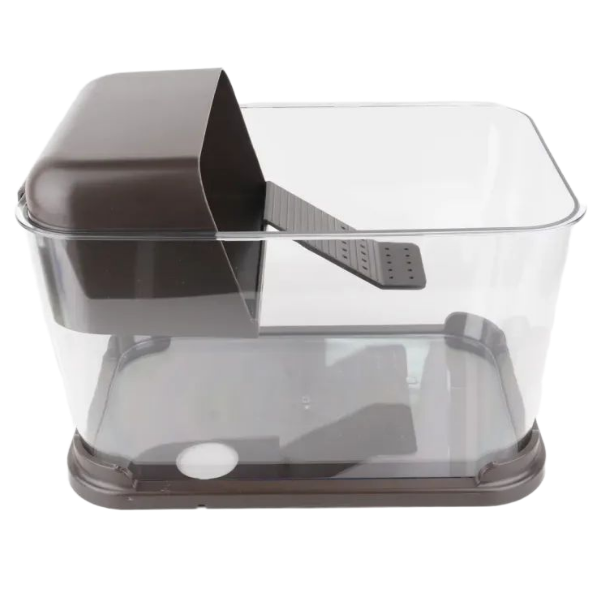 반수생 아기 거북이 키우기 투명 플라스틱 어항 사육장 일체형 쉼터 브라운, 1개, 1310g 22,470원