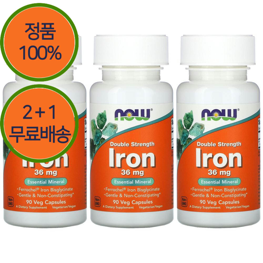 2+1 나우푸드 더블 스트렝스 철분 36mg 90베지 캡슐 56,110원