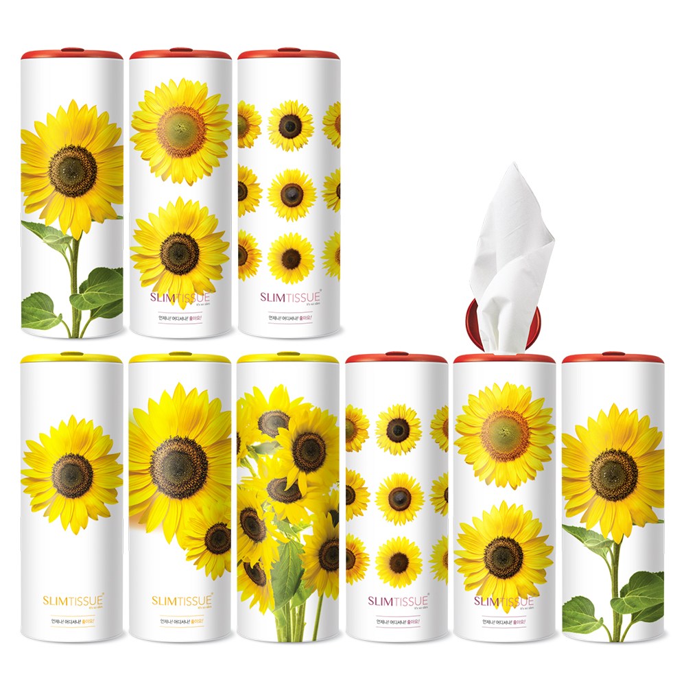 선물세트 9P [해바라기2] / 캔티슈 차량용 휴대용 미니 원통형 원형 대나무 휴지 화장지 슬림티슈 / 재물복 집들이 개업선물세트 풍수인테리어 39,800원