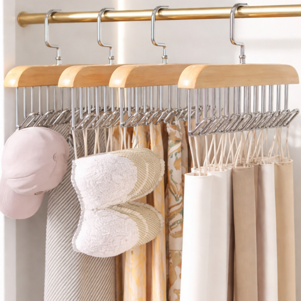 리슨플러스 논슬립 회전용 나무 원목 옷걸이 벨트 넥타이 속옷 스카프 걸이 9,820원