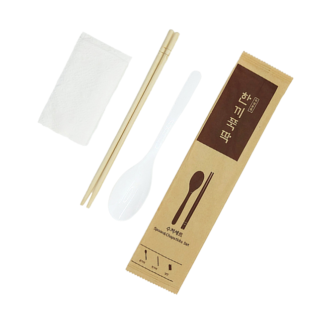 원바이 크라프트 한끼뚝딱 냅킨 일회용 수저세트 500개, 1개, 500개입 37,600원