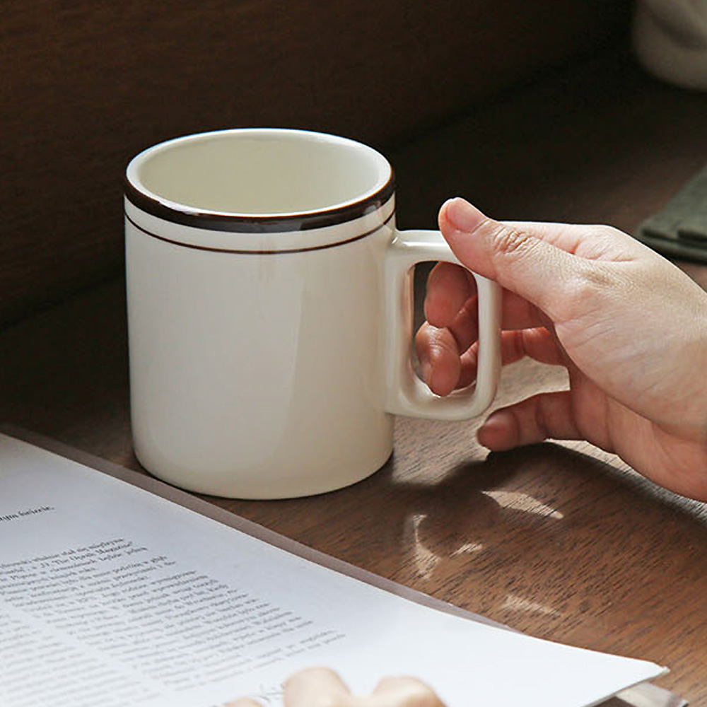 시라쿠스 뉴욕 일자 머그컵 도자기 머그 320ml 집들이선물, 1개, 블루 8,700원