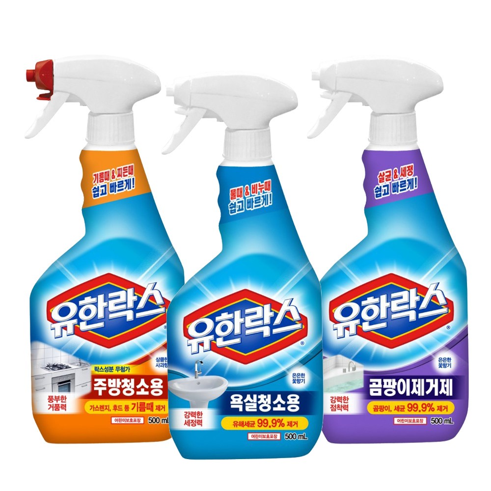 유한락스 거품세정제 600ml 욕실청소 주방청소 곰팡이제거제(상품이미지 확인해주세요), 1개, 600ml 11,900원