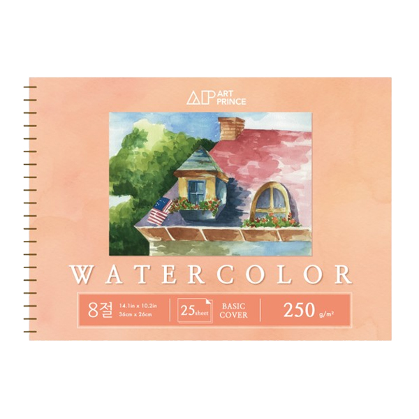 아트프린스 워터컬러 스프링 스케치북 250g W03, 8절, 25매, 1개 10,400원