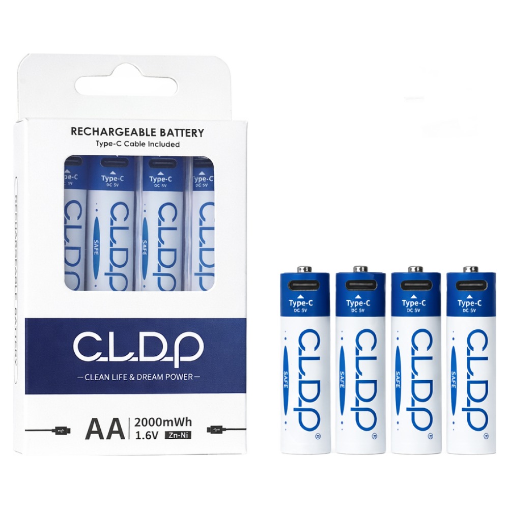 CLDP C타입 AA 충전지 빠른충전 재사용 건전지, 1개, 4개입, 현재가 14,900원