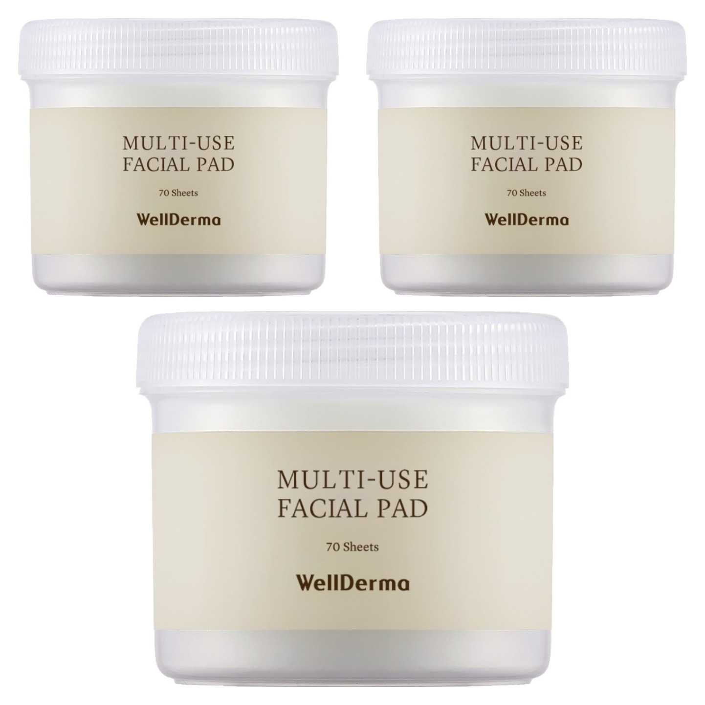 웰더마 멀티 유즈 페이셜 패드, 70개입, 3개 18,750원