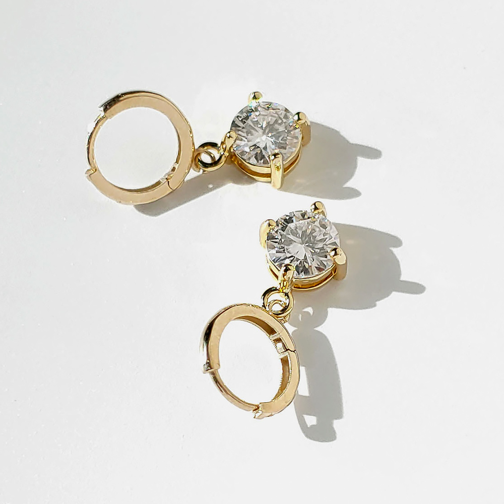 에버링 14K 18K 금 원터치링+모이사나이트 1캐럿(GRA감정서) 도금 펜던트 엘프10 귀걸이_EMOH4501 257,000원