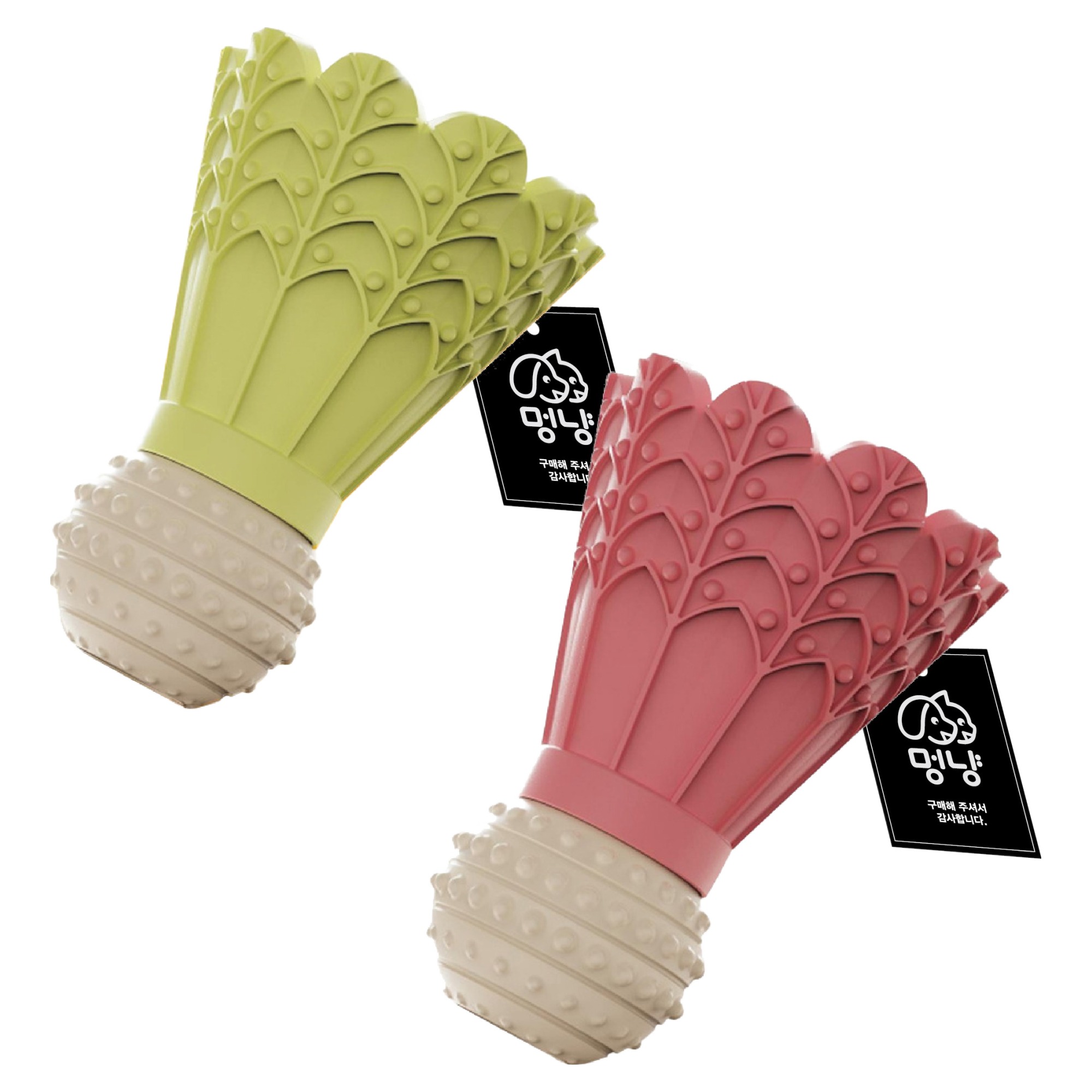 멍냥 강아지 배드민턴 셔틀콕 공 2종 라켓 장난감 세트, 레드(라켓), 그린(공), 핑크(공), 1세트 11,000원