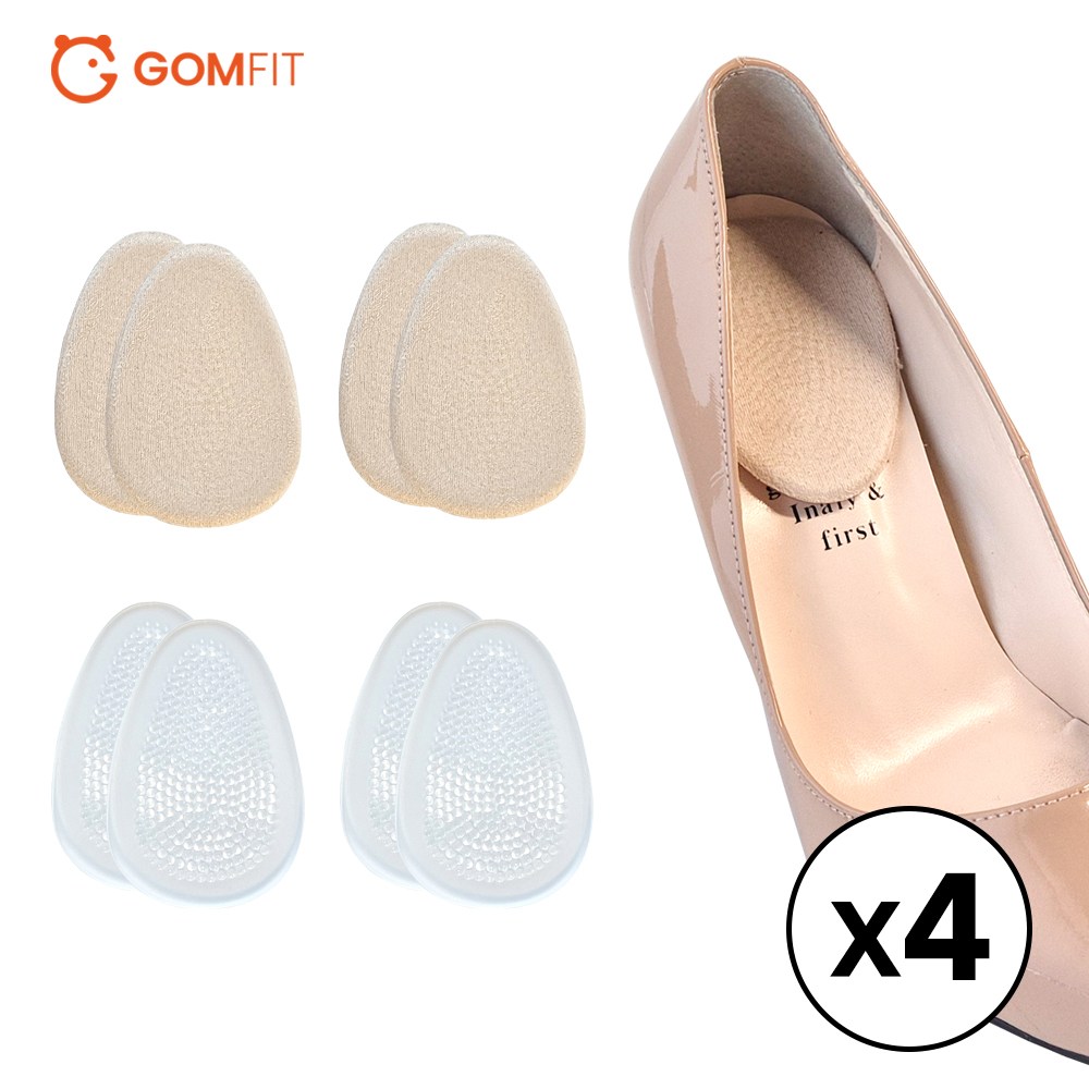 곰피트 2+2 하이힐 발보호 앞꿈치 뒤꿈치 미끄럼 방지 충격흡수 쿠션 패드 4세트(8P) 14,900원