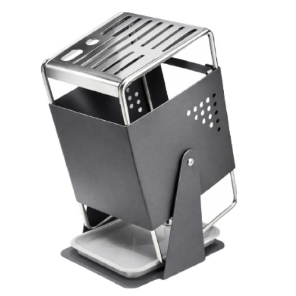 마요른 스테인리스 회전형 물빠짐 칼꽂이, 1개, 실버 18,800원