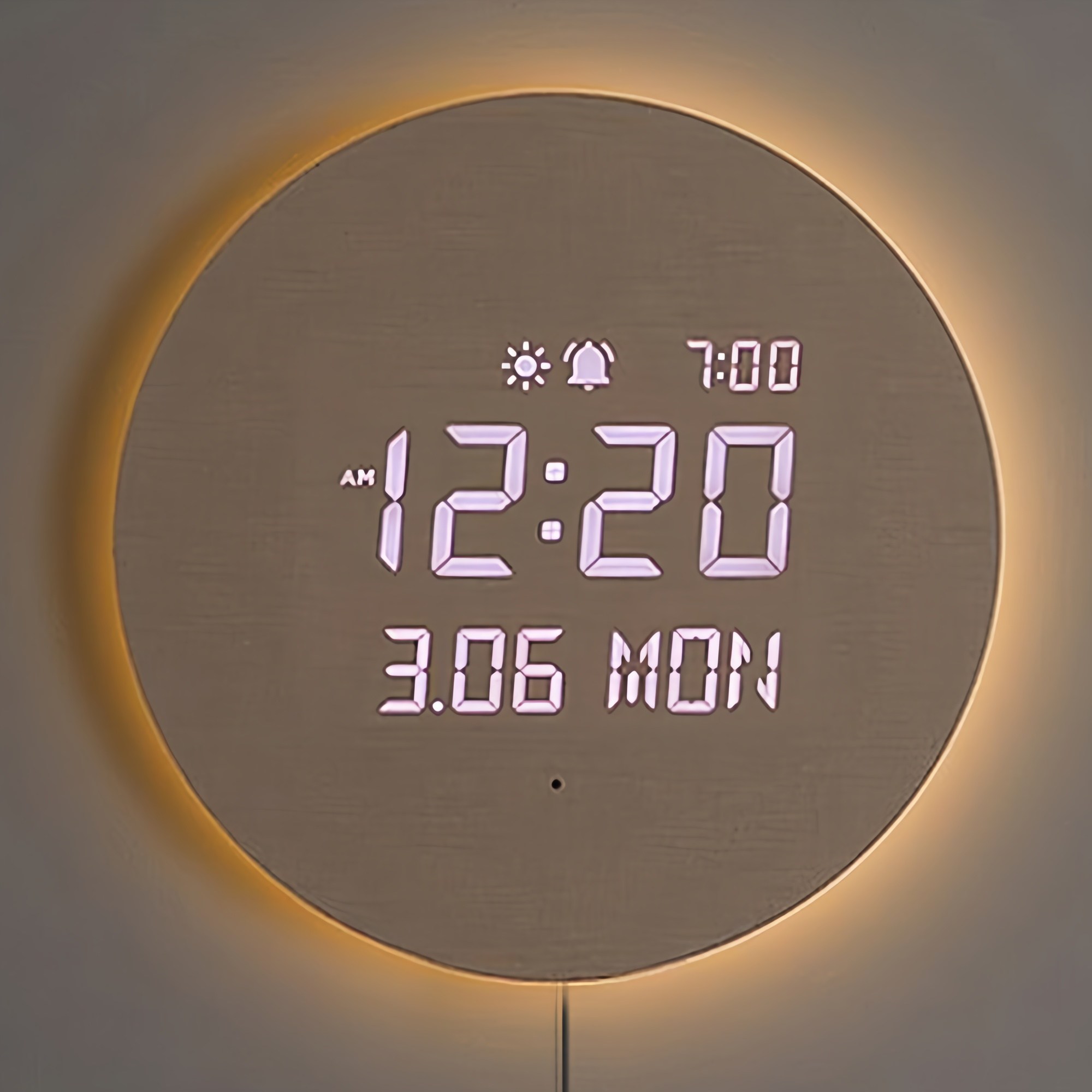 무아스 풀문 백라이트 무드등 LED 벽시계, 현재가 79,800원