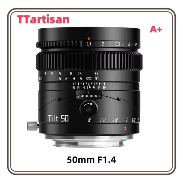 TTartisan 50mm F1.4 틸트 렌즈 Sony E M4/3 Canon RF Nikon Z Fuji L 마운트 미러리스 카메라용 풀 프레임 367,200원