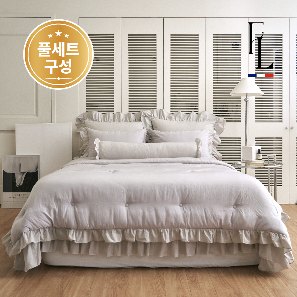 [프렌치럭셔리] 여름 사계절 프릴 구름이불 풀세트 구성 화이트 그레이 10온스 3.5온스 549,600원
