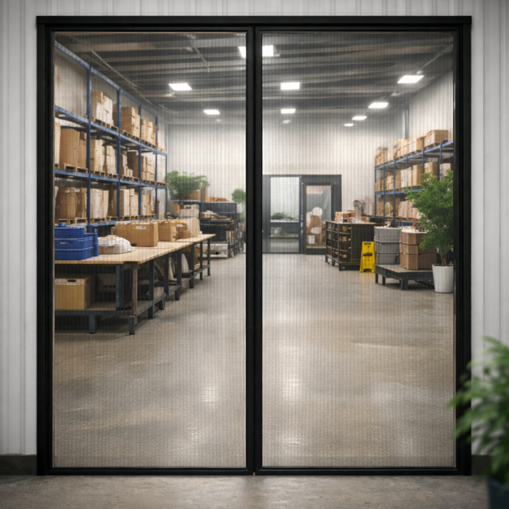 강한 현관 자석 방충망 롤 베란다 교체 대형 특수 모기장 화이바블랙 창고 공장 27,500원