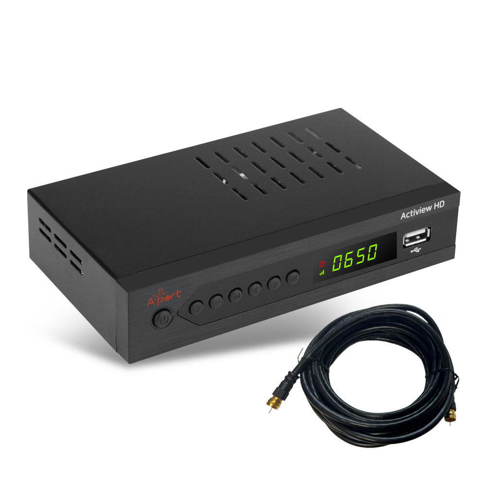 Actiview HD UHD 지상파 TV 수신기 FHD 안테나 셋탑박스, TV케이블(수-수) 포함, 1개 52,000원