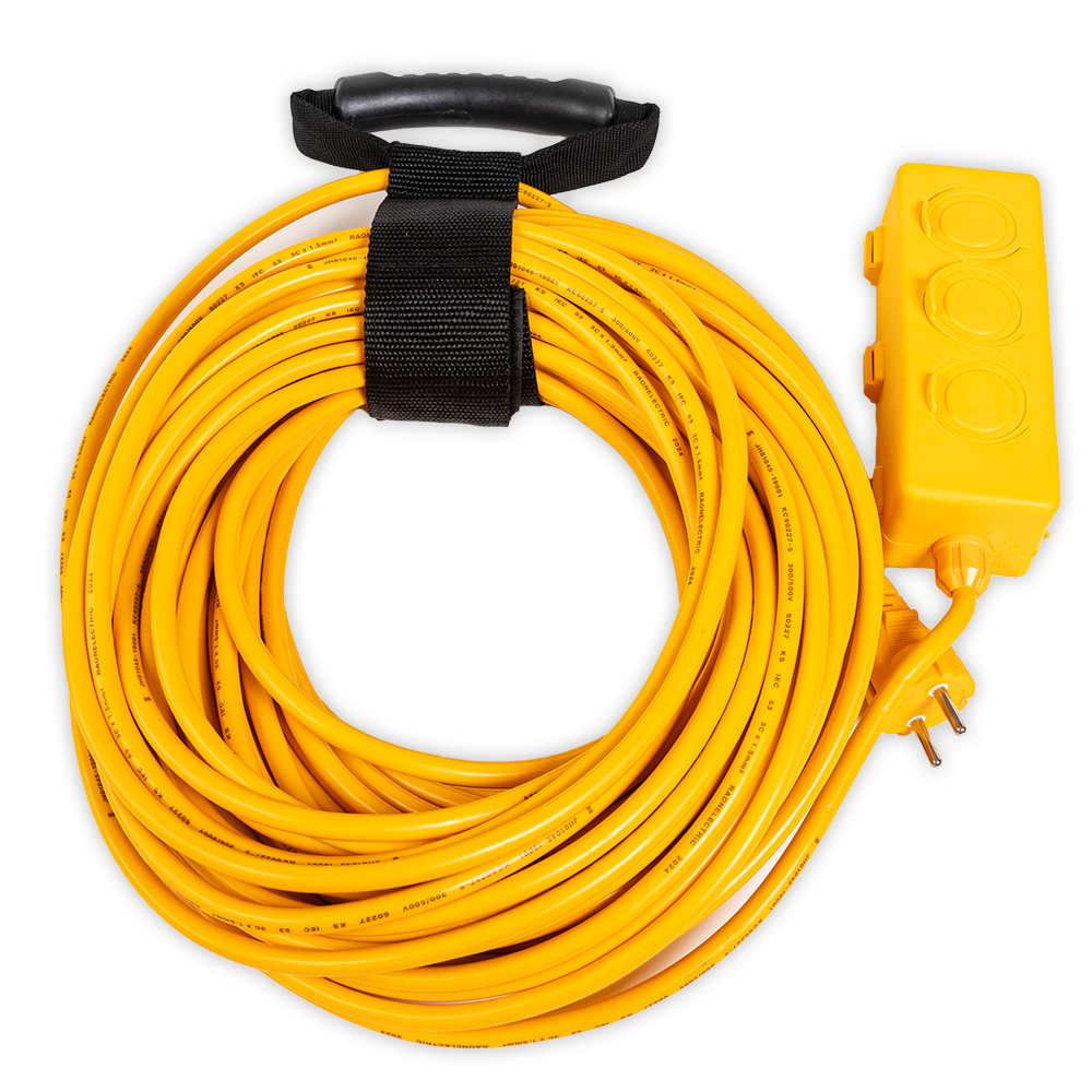 툴리버 3구 전기 콘센트 작업선 산업용 캠핌용 연장선 멀티탭, 30m, 노랑색, 1개 54,900원