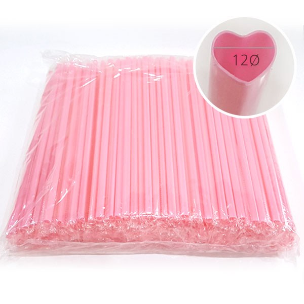 12x21 하트 스트로우 버블 (핑크) 빨대 벌크포장 50개 25,900원