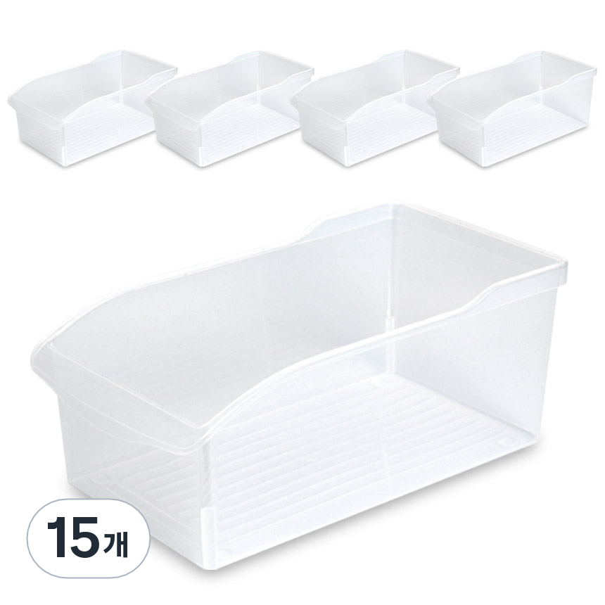 리빙선데이 하프수납 트레이 대, 반투명, 15개 32,100원