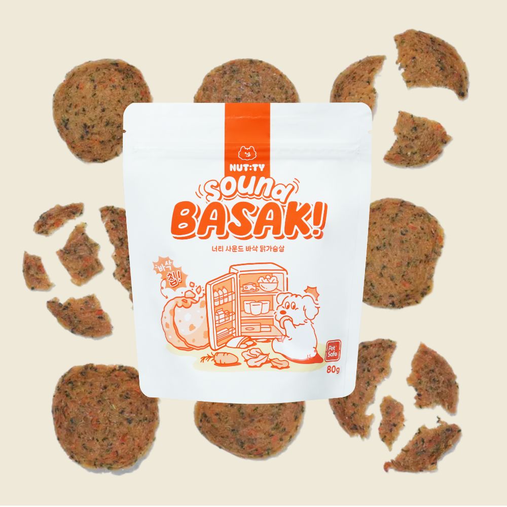 너티 강아지 닭가슴살간식 수제간식 과자 건조 쿠키 칩, 1개, 80g, 닭가슴살 11,000원