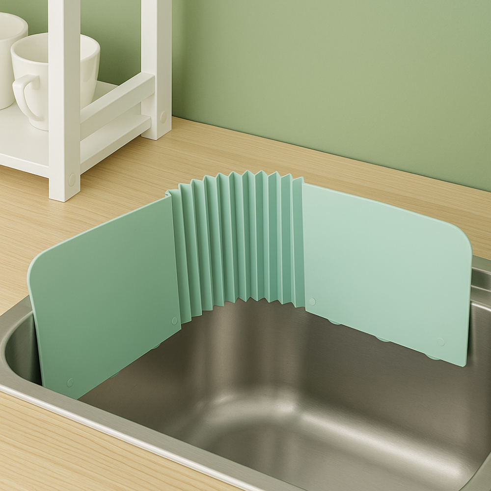 새살림 흡착 접이식 싱크대 물튀김 방지 물막이 코너형, 1개, 그린 10,790원