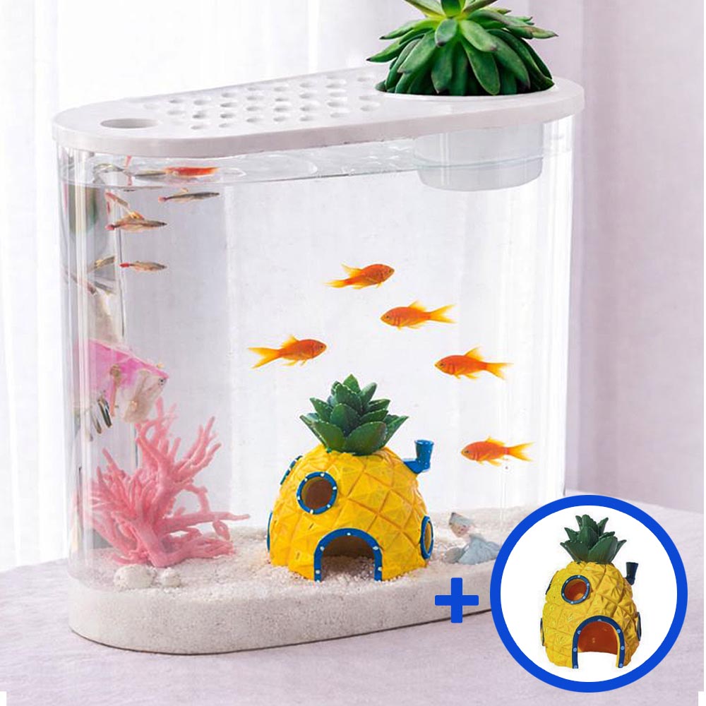 사니사니 아크릴 투명 깨지지않는 미니어항, 1개, 화이트 17,900원