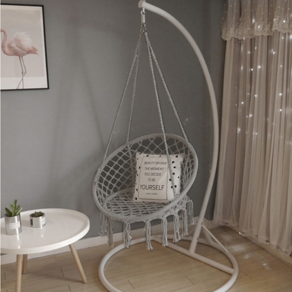 코지 1인용 삼밧줄 행잉체어(그레이) 흔들의자 303,840원