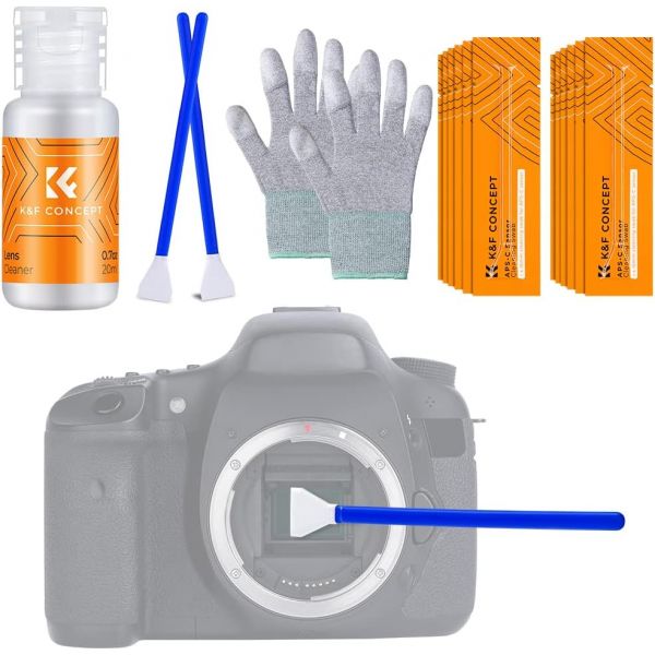 KF Concept 24mm 풀프레임 센서 클리닝 스왑6개 + 20ml 클리너 DSLR SLR 디지털 카메라 CMOS 및 CCD 스왑 키트 니콘 소니 캐논 카메라용 세척 65,000원
