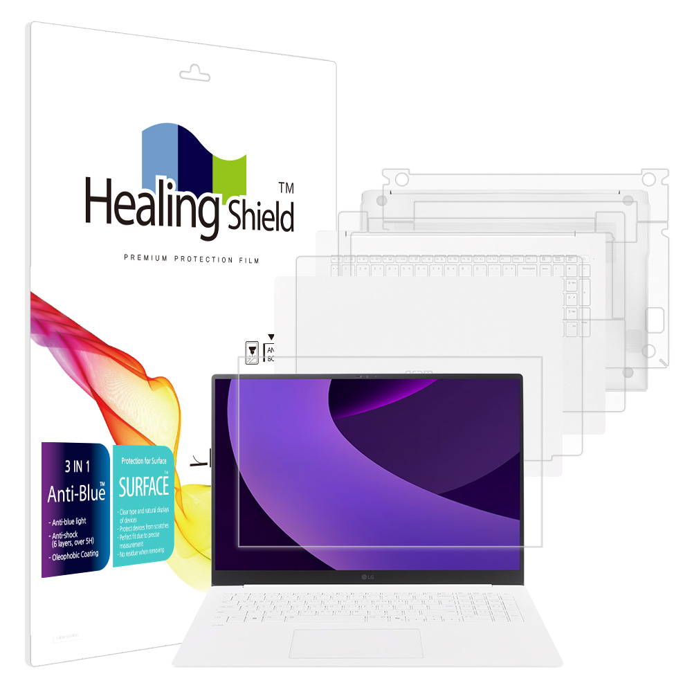 힐링쉴드 LG 그램 프로 2025 17Z90TP 17ZD90TP 블루라이트차단 액정보호필름1매 외부3종, 1개 58,320원