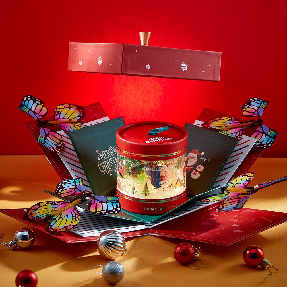 플라잉나비박스 부모님 용돈이벤트 케이크 돈상자 케익 크리스마스 소품 생일파티용품 칠순선물 용돈박스, 레드박스, 1개 59,000원