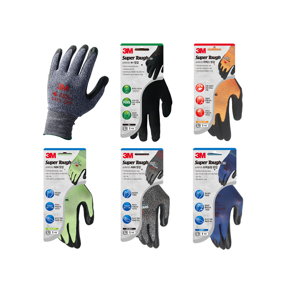 3M 장갑 코팅 등산 캠핑 작업 안전 장갑 PU 절연 터치 스마트 슈퍼 터프 장갑 2,250원