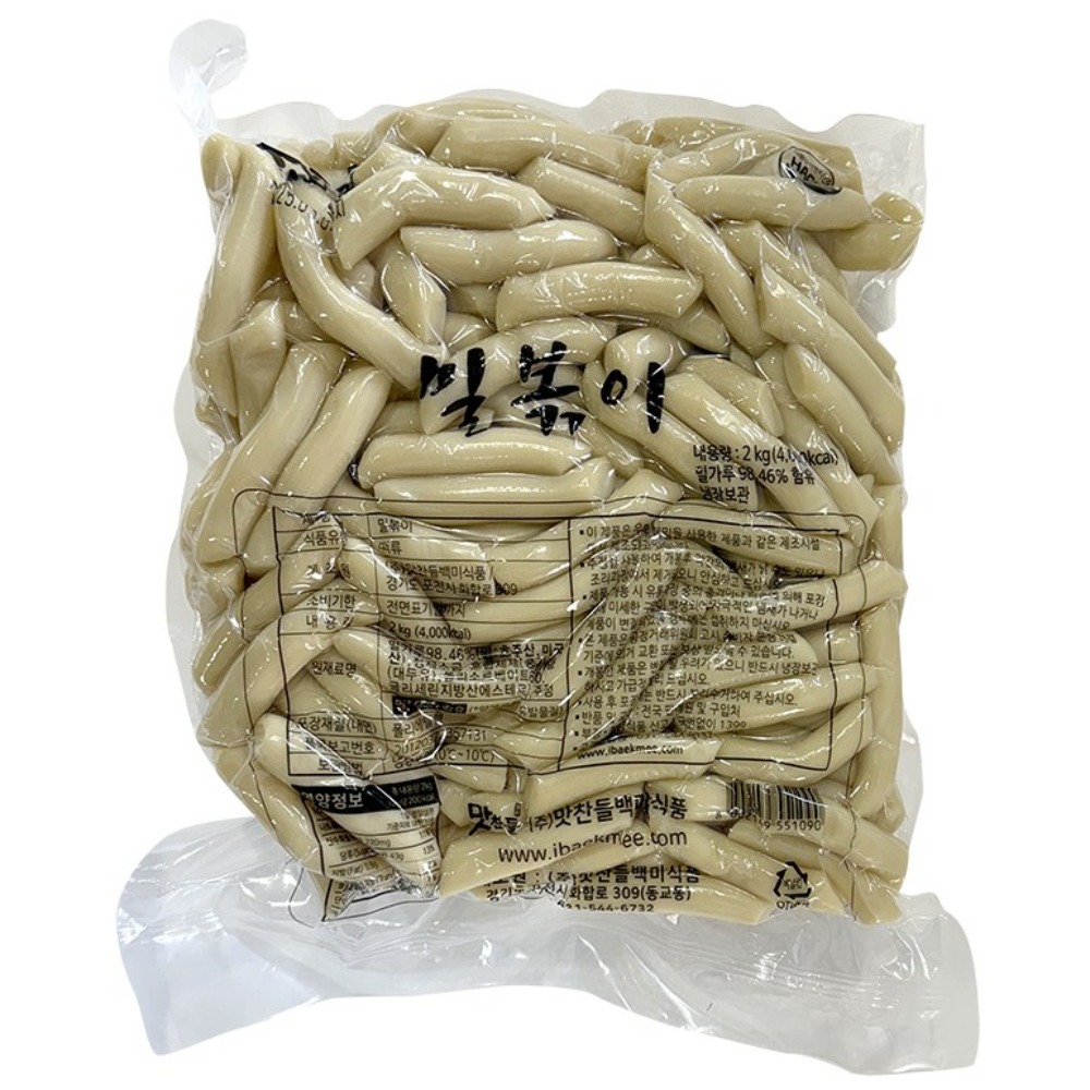 맛찬들 밀볶이 떡볶이떡 2kg 냉장, 1개, 2kg 4,560원