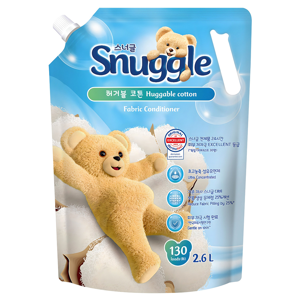 스너글 초고농축 섬유유연제 오리지널 허거블 코튼 리필, 2.6L, 1개입, 1개 11,420원