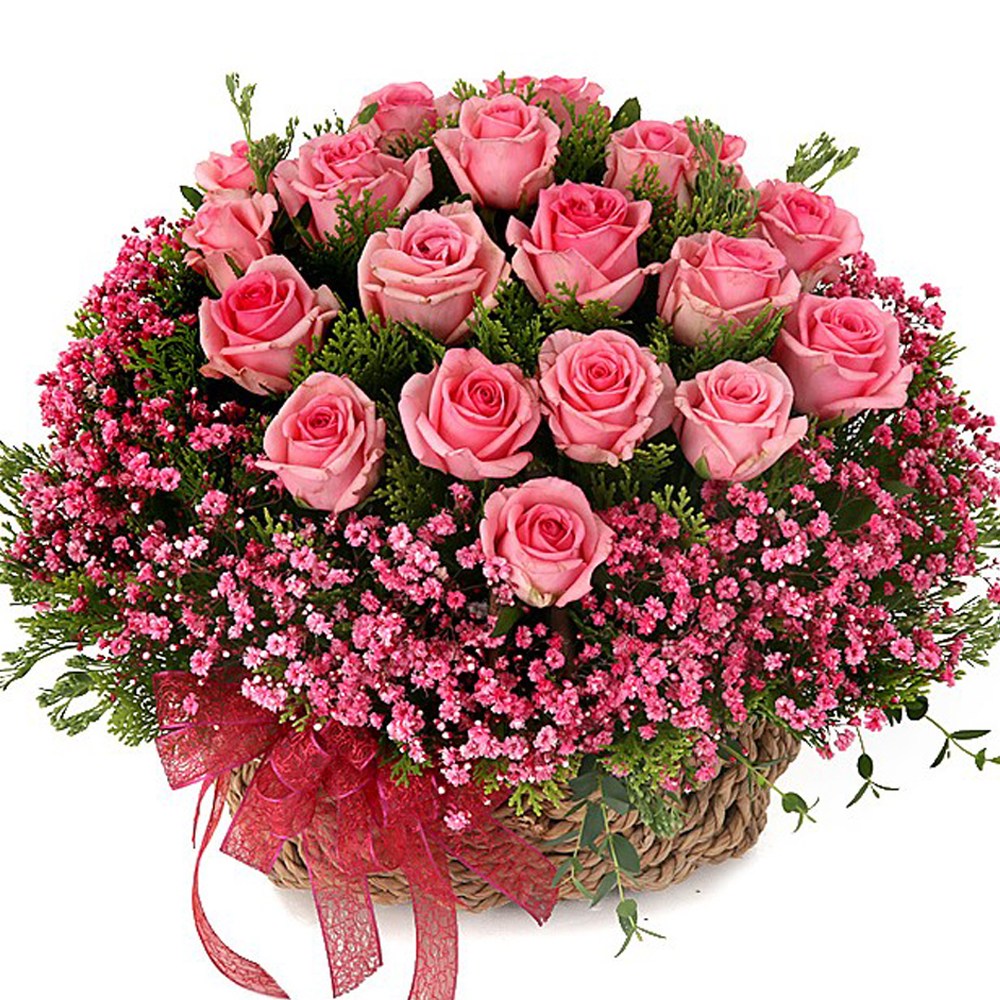99플라워 (당일수령) 칼라안개와 핑크장미 꽃바구니 [ST-A1599] 전국꽃배달서비스 생일꽃바구니 기념일꽃다발 이벤트꽃 꽃배달 생화 당일배송 꽃다발 꽃바구니 78,600원