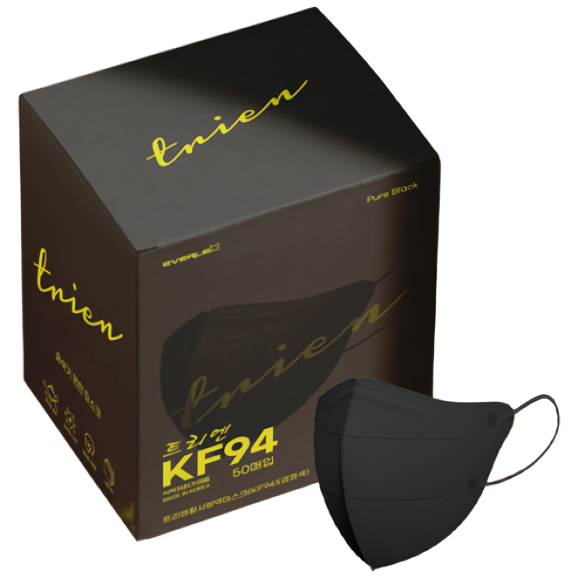 트리엔 에버렉스 새부리형 마스크 kf94 대형 50매 개별포장 숨쉬기 편한 마스크 황사 방역, 퓨어 블랙, 1개, 50매입 16,000원