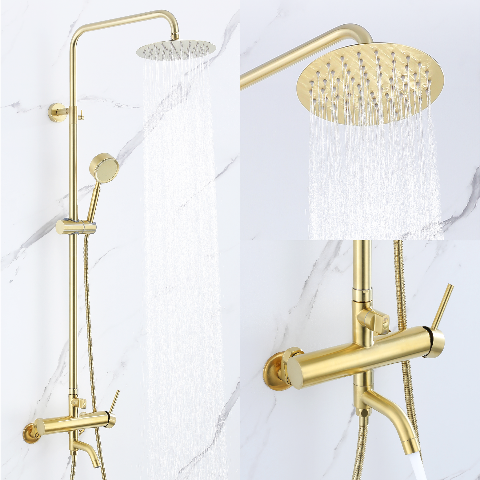 준앤코 스테인리스 해바라기샤워기 샤워수전 SRS01, 1세트, 골드 168,990원