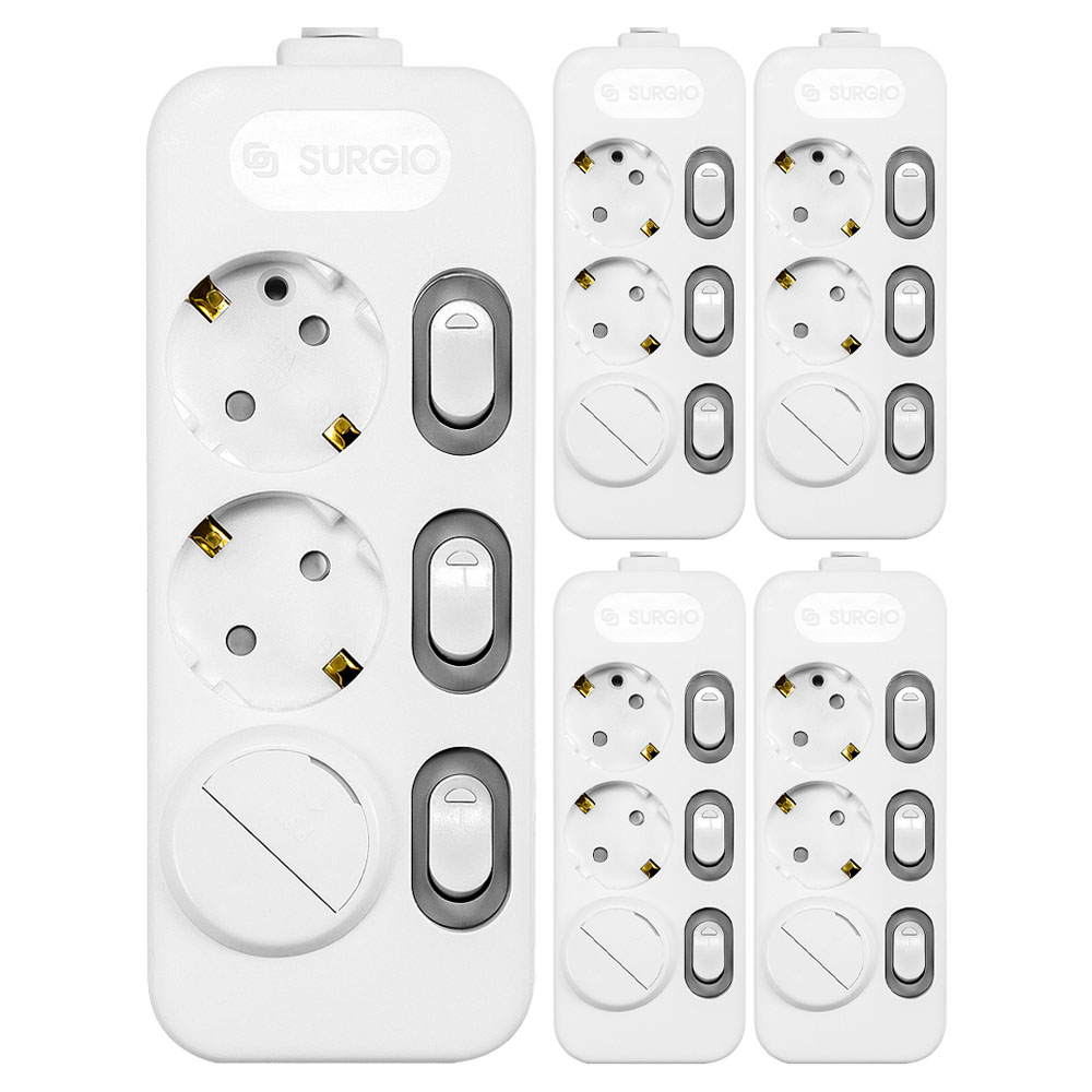 써지오 개별 안전커버 멀티탭 3구 DH-2039-RT + 안전커버 1P, 1.3m, 혼합색상, 5세트 47,500원