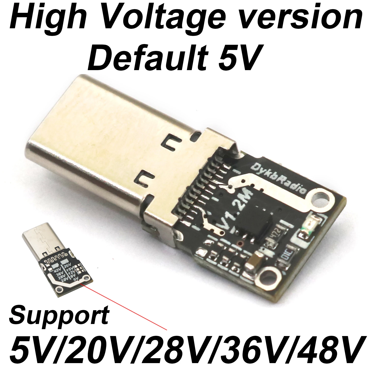 TYPE-C USB QC PD 디코이 전압 트리거 보드 PD2.0 3.0 3.1 5V 9V 12V to DC 케이블 고속 충전 전원 공급 장 12,500원
