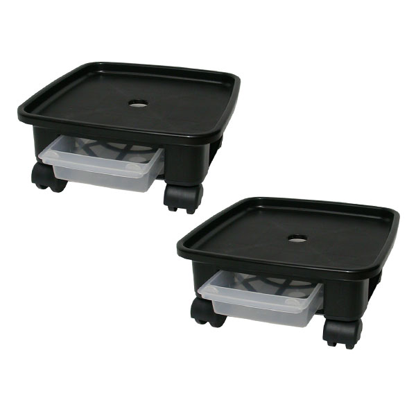 플라팜 이동식 정사각 화분받침대 2p, 블랙, 2개 16,900원